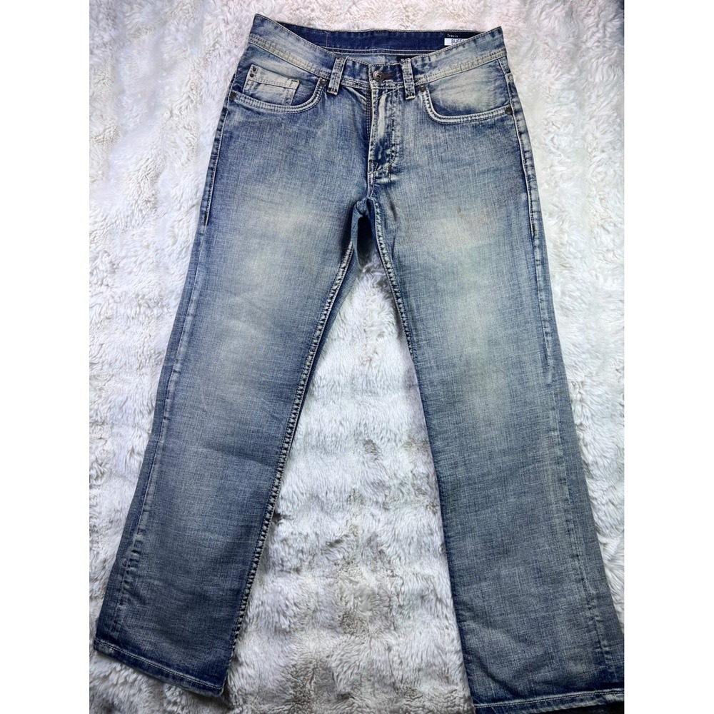 Buffalo David Bitton Travis Mens Relaxed Fit Jeans 30 Y2K Acid Wash. A32
